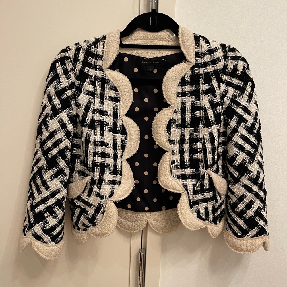 Marc Jacobs Virgin Wool Blend Tweed Jacket size 2